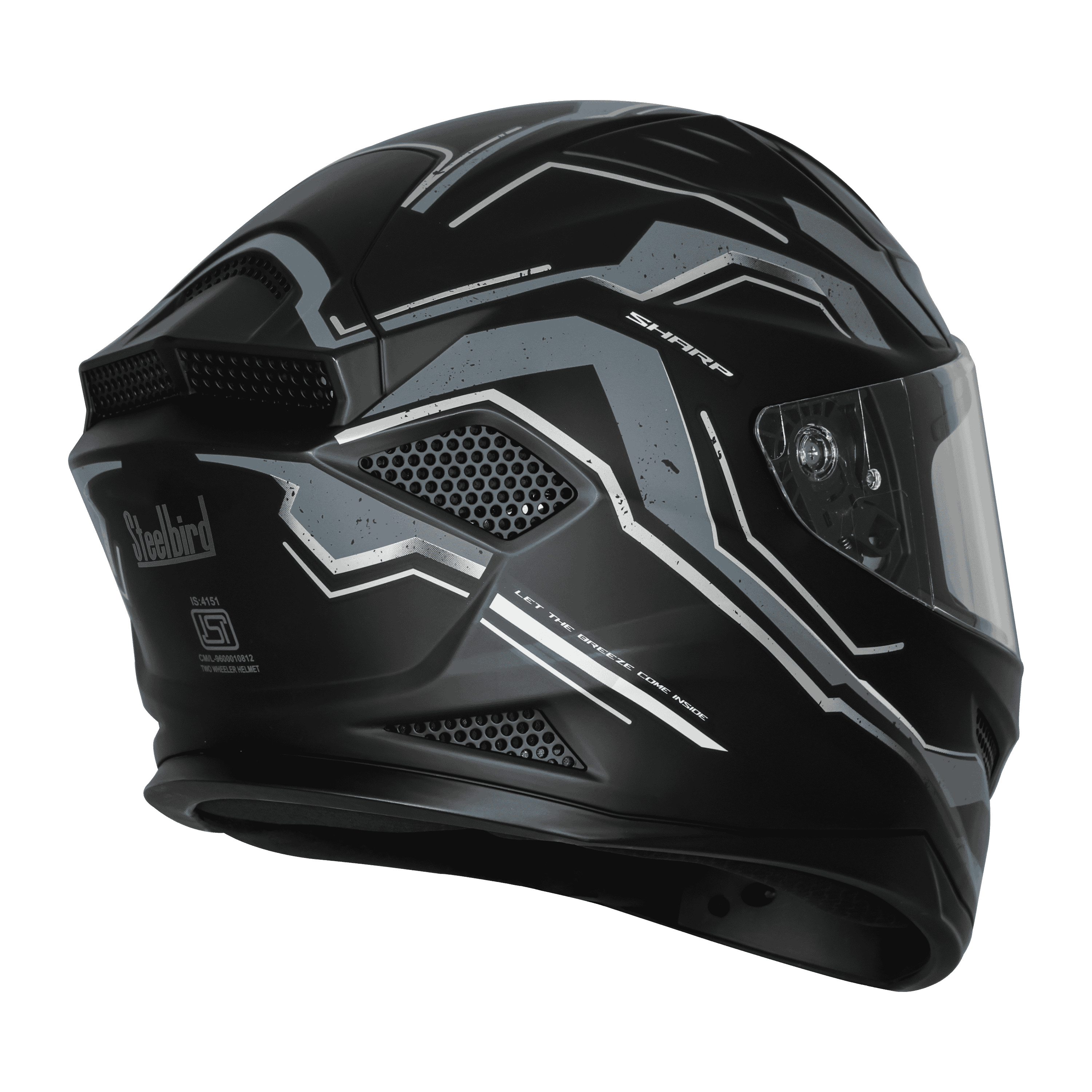 SBH-25 SV SHARP SPIRIT GLOSSY BLACK WITH GREY